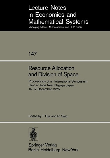 T. Fujii, R. Sato - Resource Allocation and Division of Space, Häftad