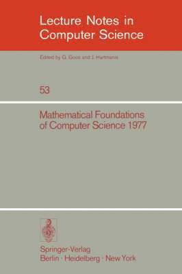 bokomslag Mathematical Foundations of Computer Science 1977