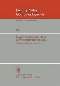 bokomslag Design and Implementation of Programming Languages