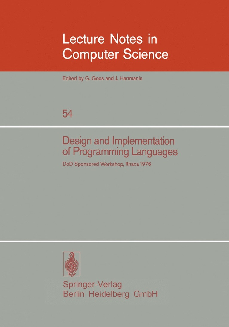 Design and Implementation of Programming Languages 1