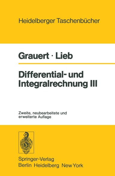 H. Grauert, I. Lieb, H. Grauert, I. Lieb - Differential- und Integralrechnung III, Häftad