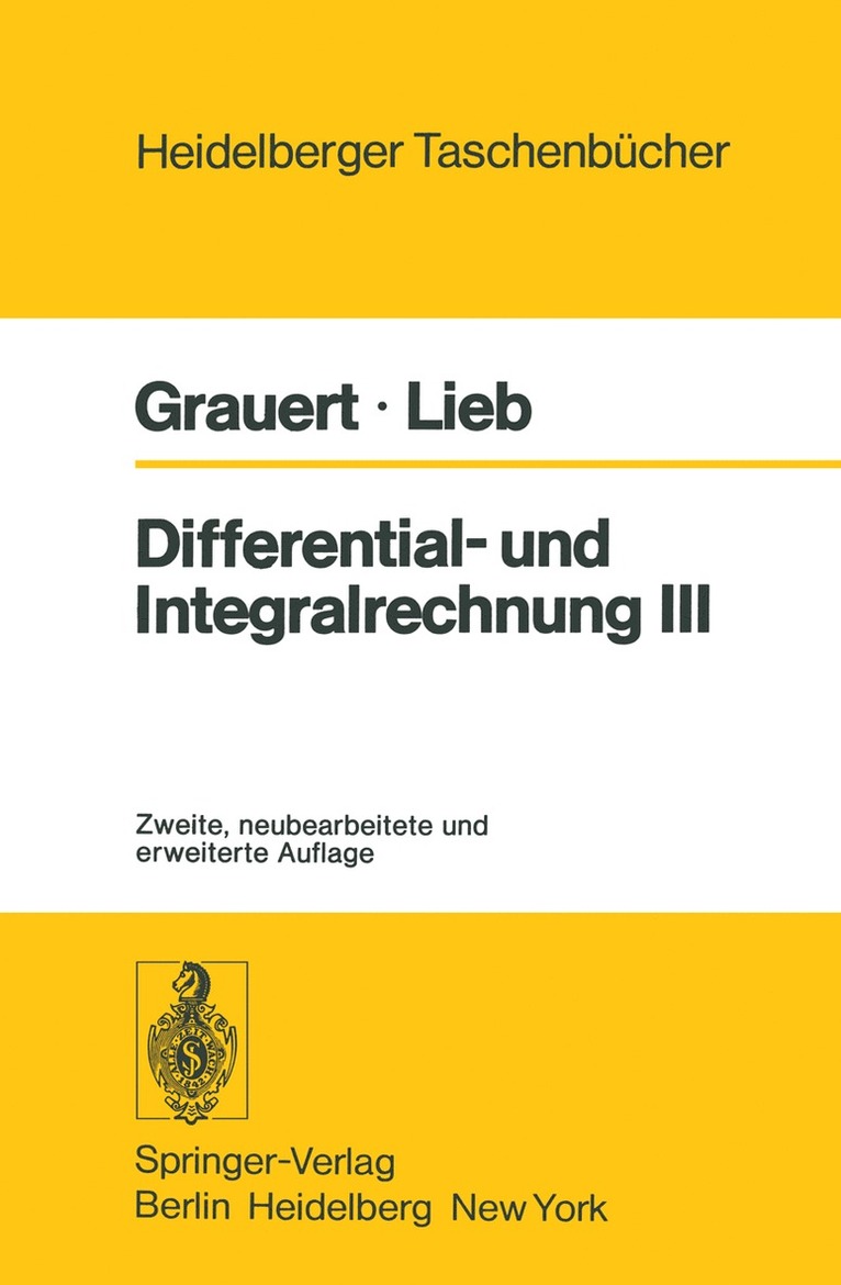 Differential- und Integralrechnung III