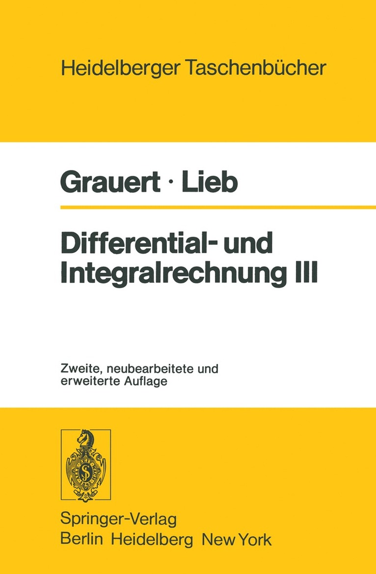 Differential- und Integralrechnung III 1