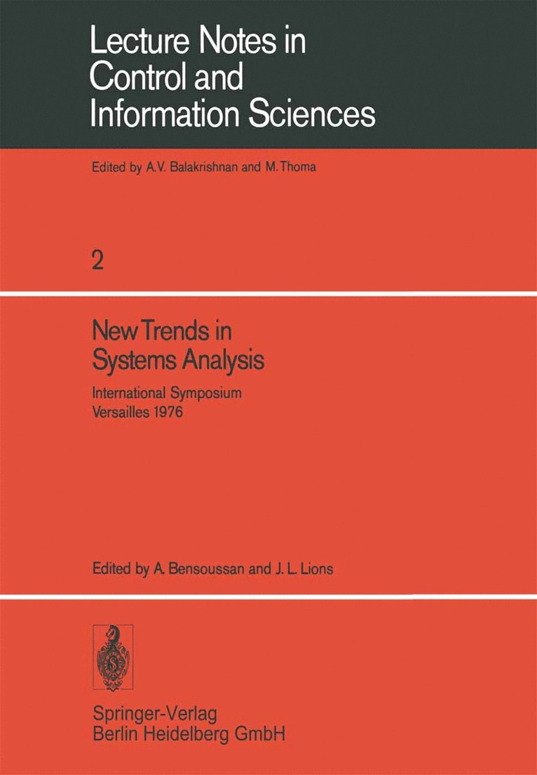 A. Bensoussan, J.L. Lions, J. L. Lions - New Trends in Systems Analysis, Häftad