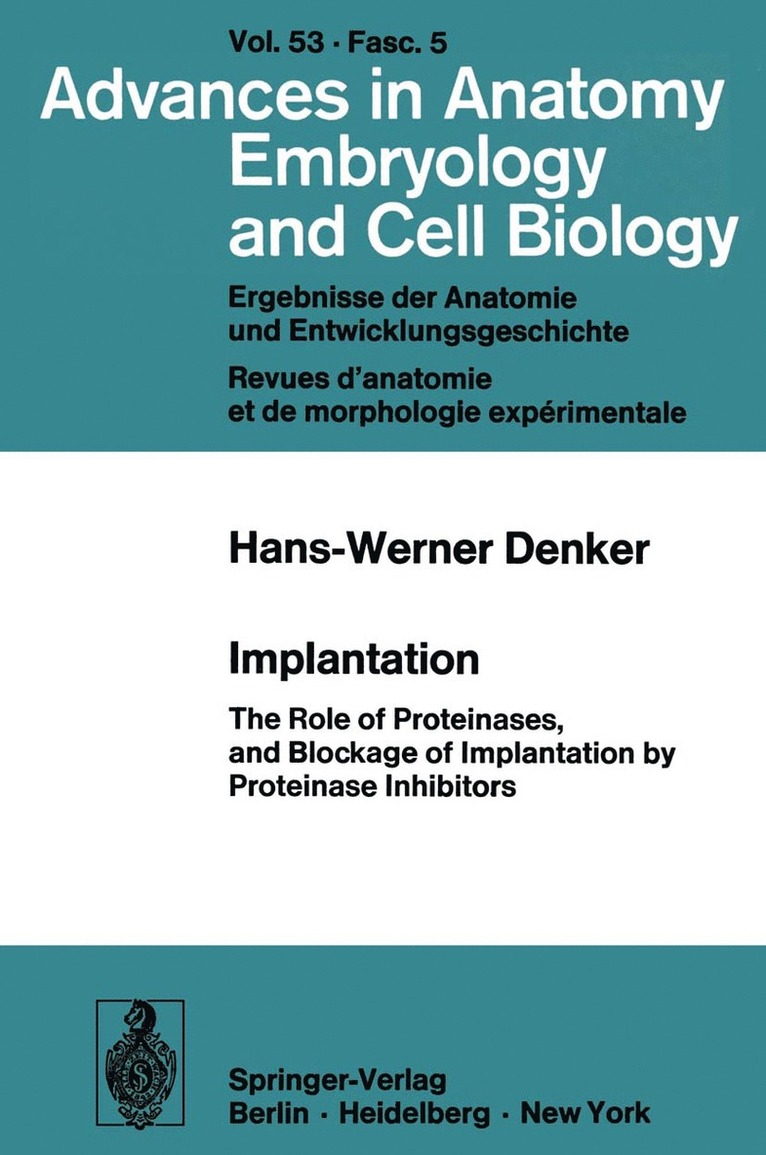 H.-W. Denker, H. -W Denker, H. -W. Denker - Implantation, Häftad