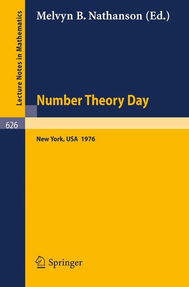 M.B. Nathanson - Number Theory Day, Häftad