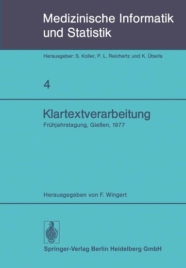 F. Wingert - Klartextverarbeitung, Häftad