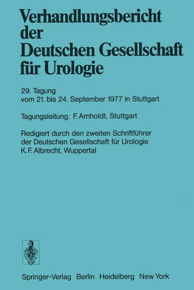 bokomslag 29. Tagung vom 21. September bis 24. September 1977 in Stuttgart