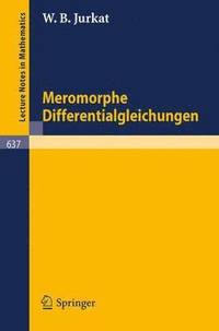 bokomslag Meromorphe Differentialgleichungen