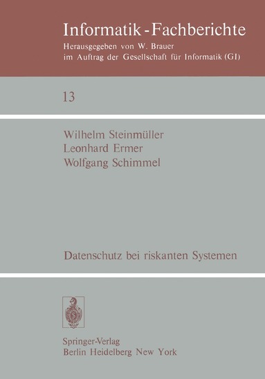 bokomslag Datenschutz bei riskanten Systemen