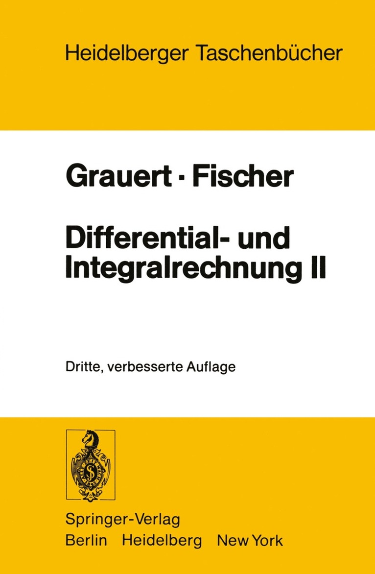 Differential- und Integralrechnung II 1