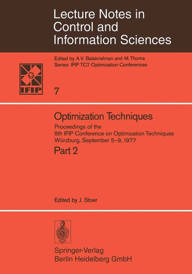 J. Stoer - Optimization Techniques II, Häftad