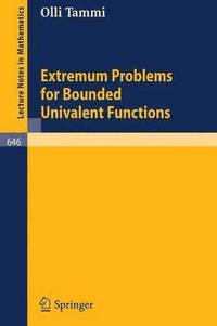bokomslag Extremum Problems for Bounded Univalent Functions