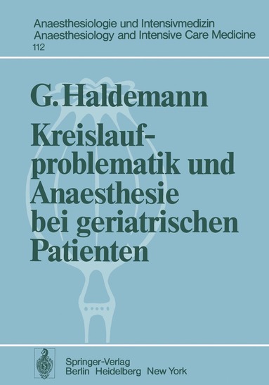 bokomslag Kreislaufproblematik und Anaesthesie bei geriatrischen Patienten