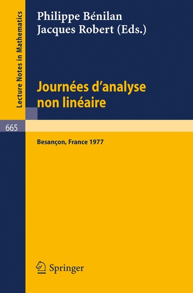 bokomslag Journees d'Analyse Non Lineaire