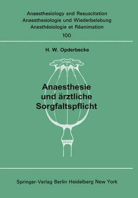 bokomslag Anaesthesie und rztliche Sorgfaltspflicht