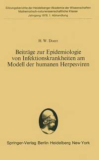 bokomslag Beitrge zur Epidemiologie von Infektionskrankheiten am Modell der humanen Herpesviren