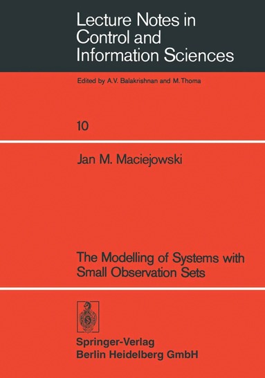 J.M. Maciejowski - Modelling of Systems with Small Observation Sets, Häftad