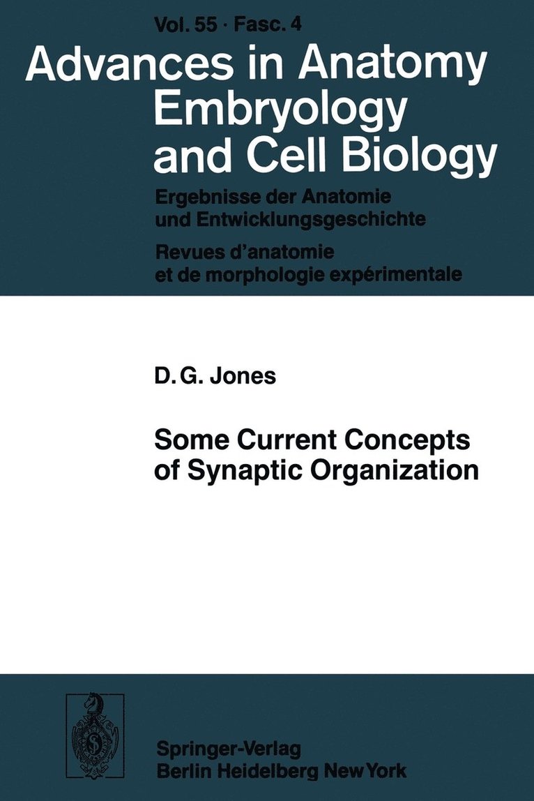Some Current Concepts of Synaptic Organization 1