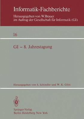 bokomslag GI - 8. Jahrestagung