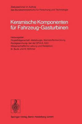 bokomslag Keramische Komponenten fr Fahrzeug-Gasturbinen