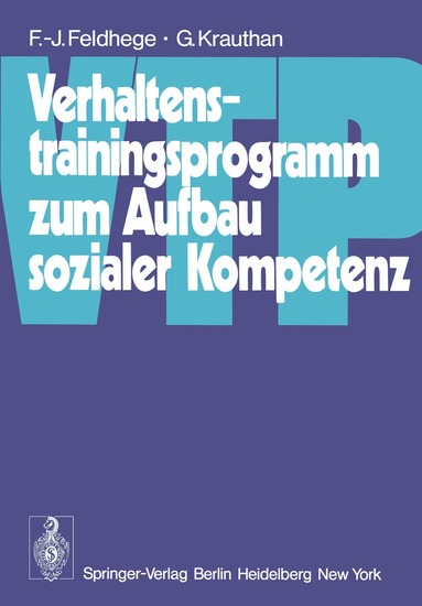 bokomslag Verhaltenstrainingsprogramm zum Aufbau sozialer Kompetenz (VTP)