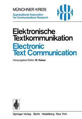 bokomslag Elektronische Textkommunikation / Electronic Text Communication