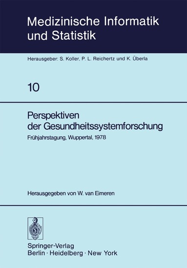 W. van Eimeren - Perspektiven der Gesundheitssystemforschung, Häftad