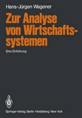 bokomslag Zur Analyse von Wirtschaftssystemen