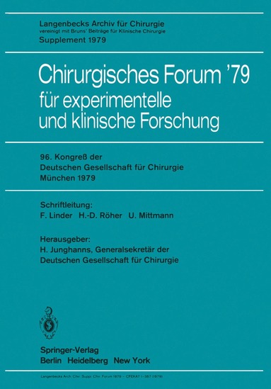H. Junghanns - Chirurgisches Forum ’79, Häftad
