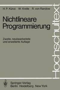 bokomslag Nichtlineare Programmierung