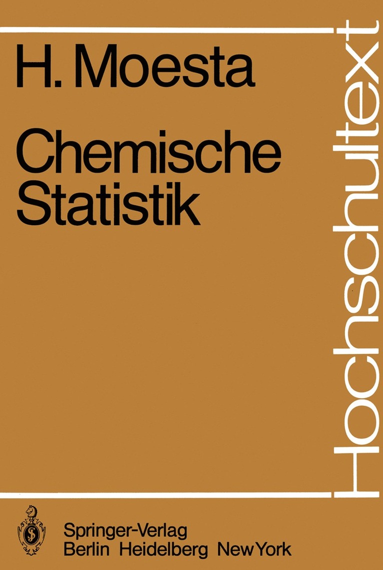 H. Moesta - Chemische Statistik, Häftad