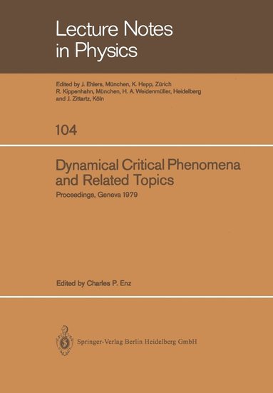 bokomslag Dynamical Critical Phenomena and Related Topics