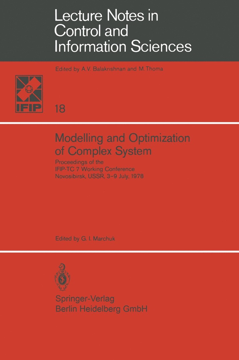 Modelling and Optimization of Complex System 1