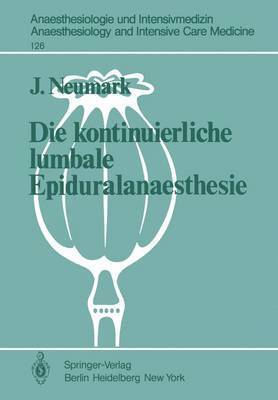 bokomslag Die kontinuierliche lumbale Epiduralanaesthesie