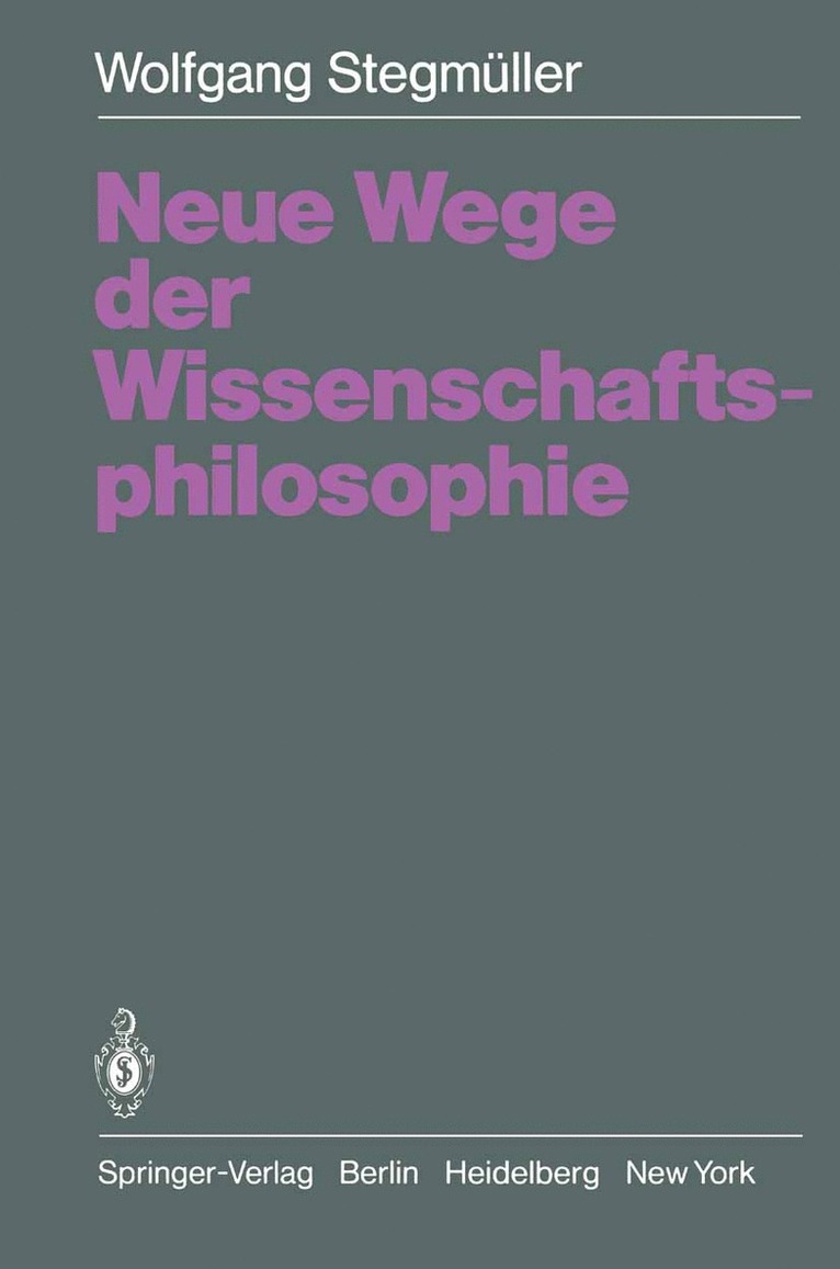 Wolfgang Stegmüller - Neue Wege der Wissenschaftsphilosophie, Häftad