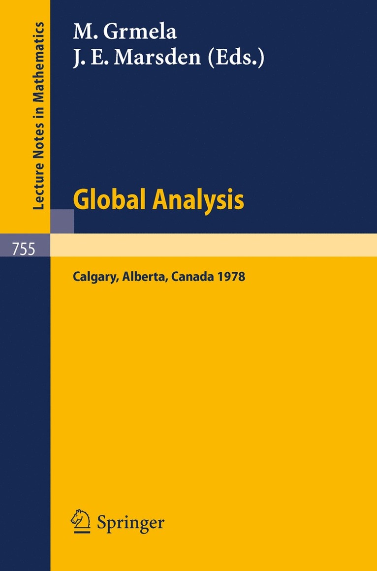 M. Grmela, J. E. Marsden - Global Analysis, Häftad