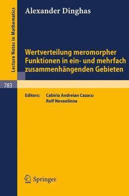 bokomslag Wertverteilung meromorpher Funktionen in ein- und mehrfach zusammenhängenden Gebieten