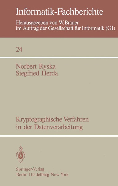 bokomslag Kryptographische Verfahren in der Datenverarbeitung