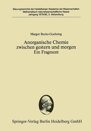 bokomslag Anorganische Chemie zwischen gestern und morgen Ein Fragment