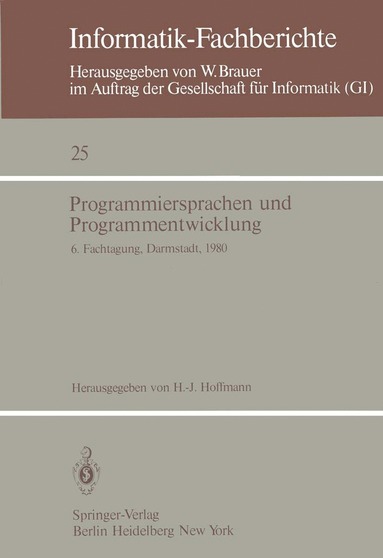 bokomslag Programmiersprachen und Programmentwicklung