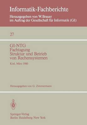 bokomslag GI-NTG Fachtagung Struktur und Betrieb von Rechensystemen