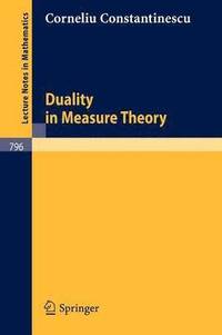 bokomslag Duality in Measure Theory