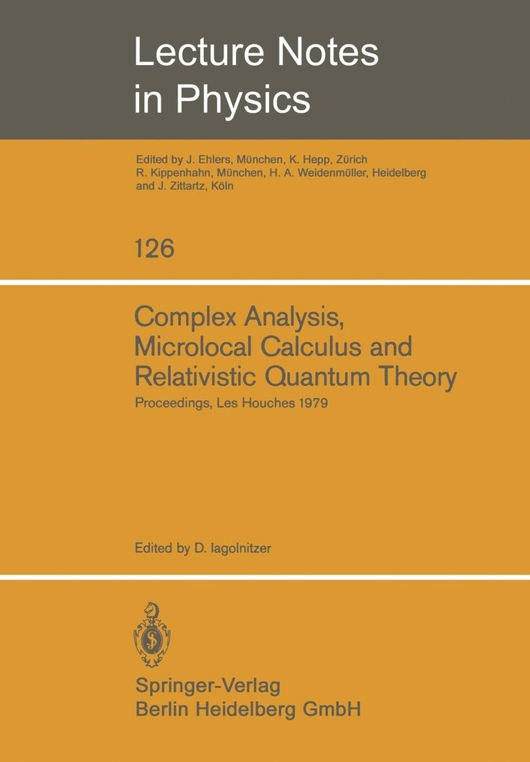 Complex Analysis, Microlocal Calculus and Relativistic Quantum Theory 1