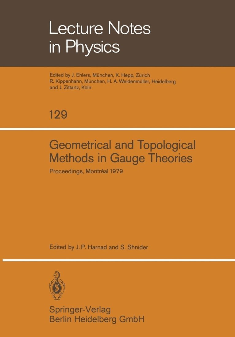 Geometrical and Topological Methods in Gauge Theories 1