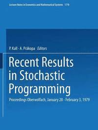 bokomslag Recent Results in Stochastic Programming