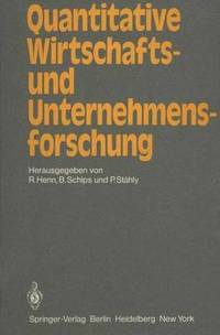 bokomslag Quantitative Wirtschafts- und Unternehmensforschung