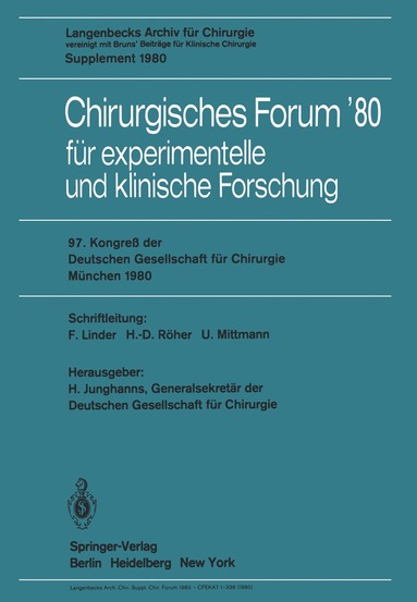 bokomslag Chirurgisches Forum'80