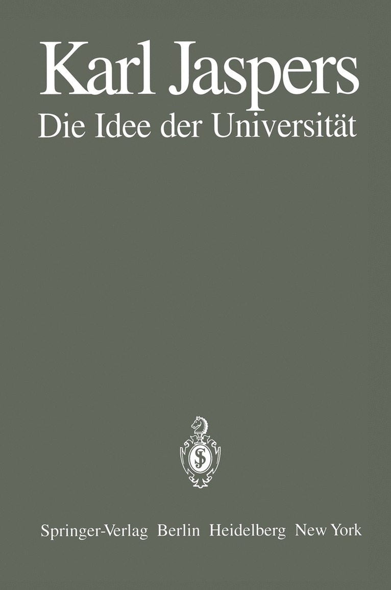 K. Jaspers - Die Idee der Universität, Häftad