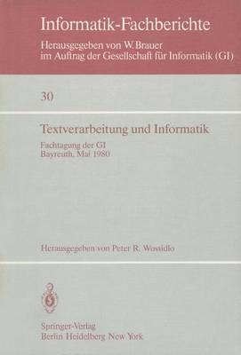 bokomslag Textverarbeitung und Informatik